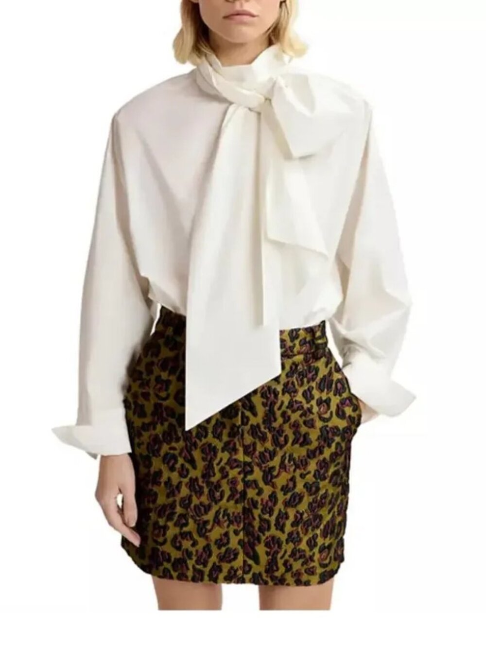 Womens Essentiel Antwerp (Item- 53) Jupe Leopard Jacquard Generic2 Mini Skirt 2